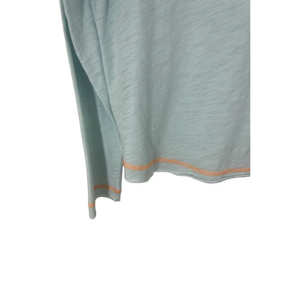 Lisa Todd Light Blue Long Sleeve Surf Henley Women’s Small Casual Basic Top - Picture 7 of 10